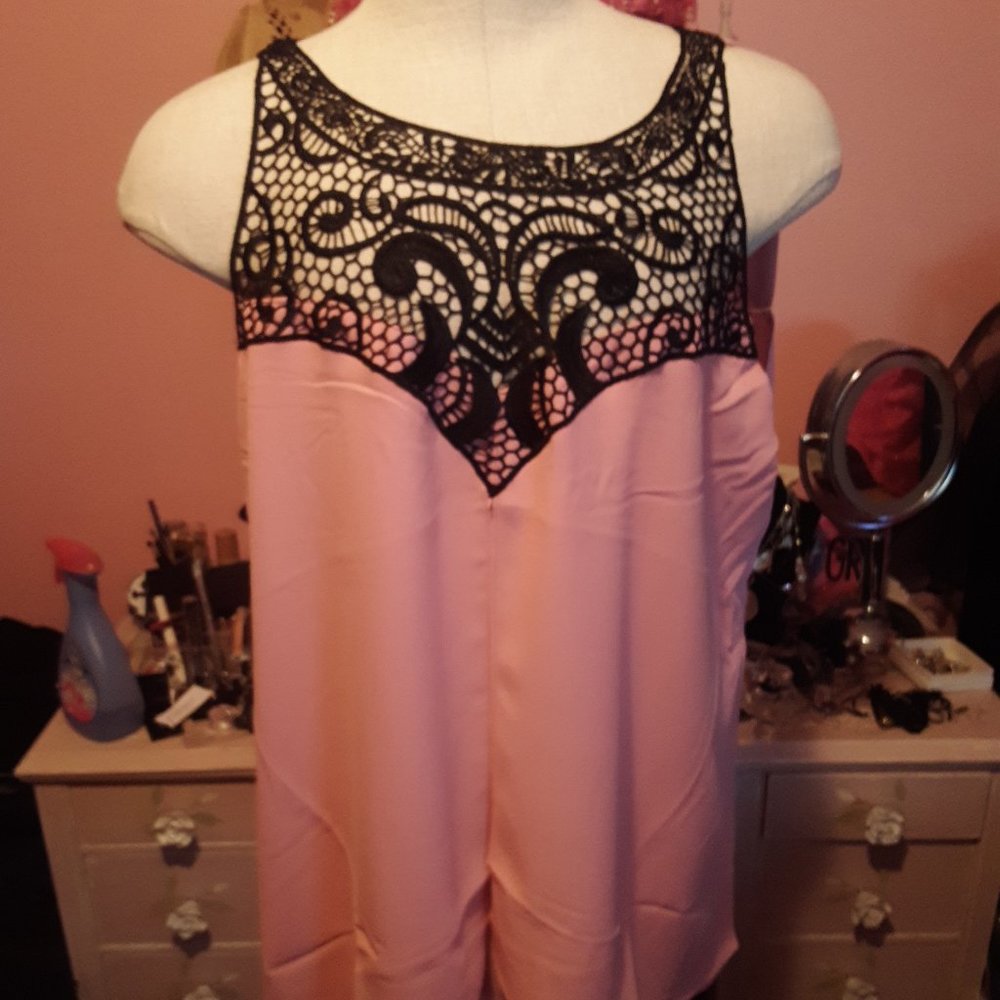 City Chic Motif Neck Top NWT
